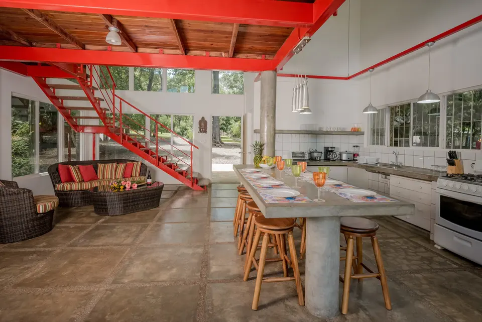 Open living and kitchen area